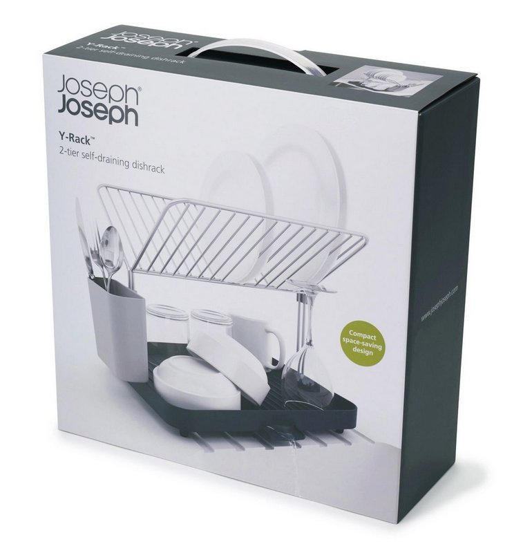 Joseph Joseph Y-Rack Geschirrabtropfständer m. Gitter grau 