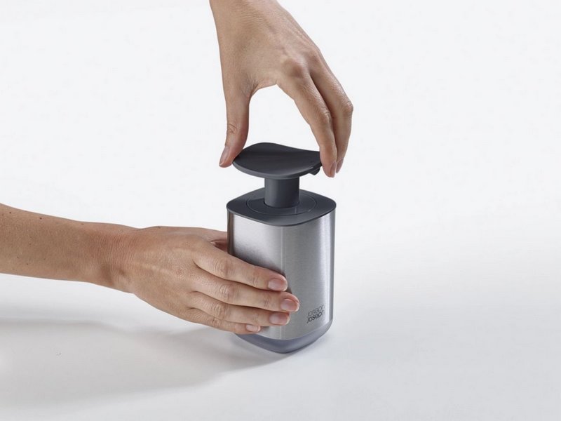 Joseph Joseph Presto Steel Hygienischer Seifenspender - Grau 