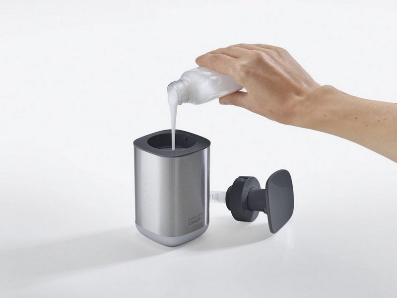 Joseph Joseph Presto Steel Hygienischer Seifenspender - Grau 
