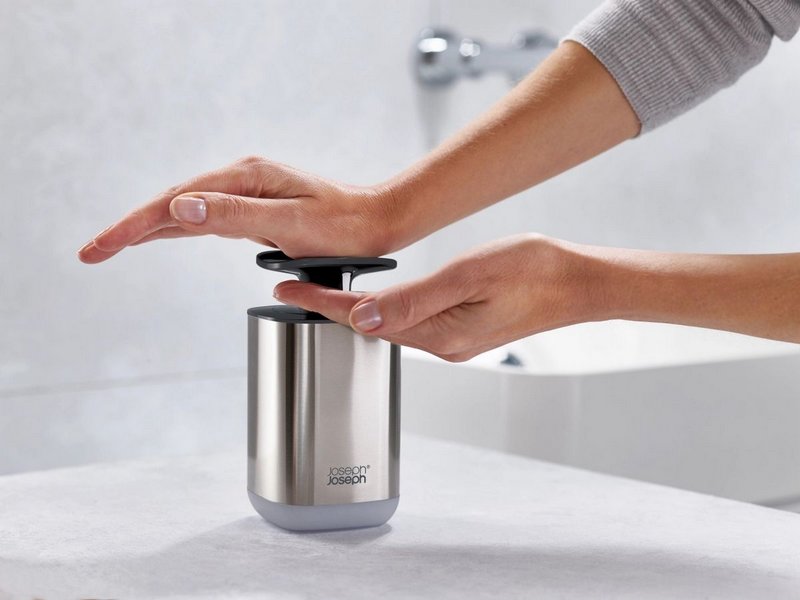 Joseph Joseph Presto Steel Hygienischer Seifenspender - Grau 