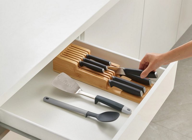 JosephJoseph Messerliege DrawerStore Bamboo mit zwei Ebenen Bambus 