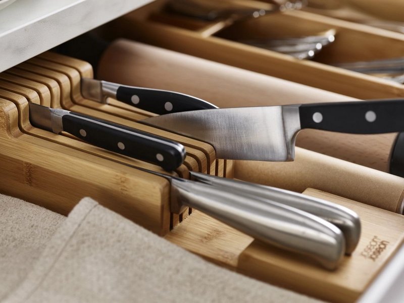 JosephJoseph Messerliege DrawerStore Bamboo mit zwei Ebenen Bambus 