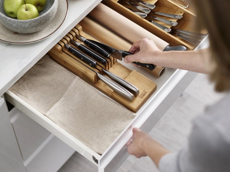 JosephJoseph Messerliege DrawerStore Bamboo mit zwei Ebenen Bambus 