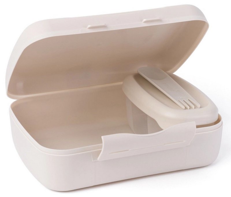 Amuse Salat Box mit Göffel Beige 