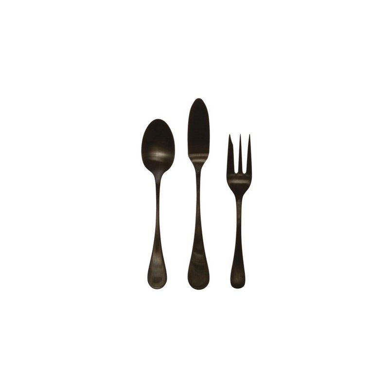 Costa Nova Antigo Apero Besteckset schwarz matt 