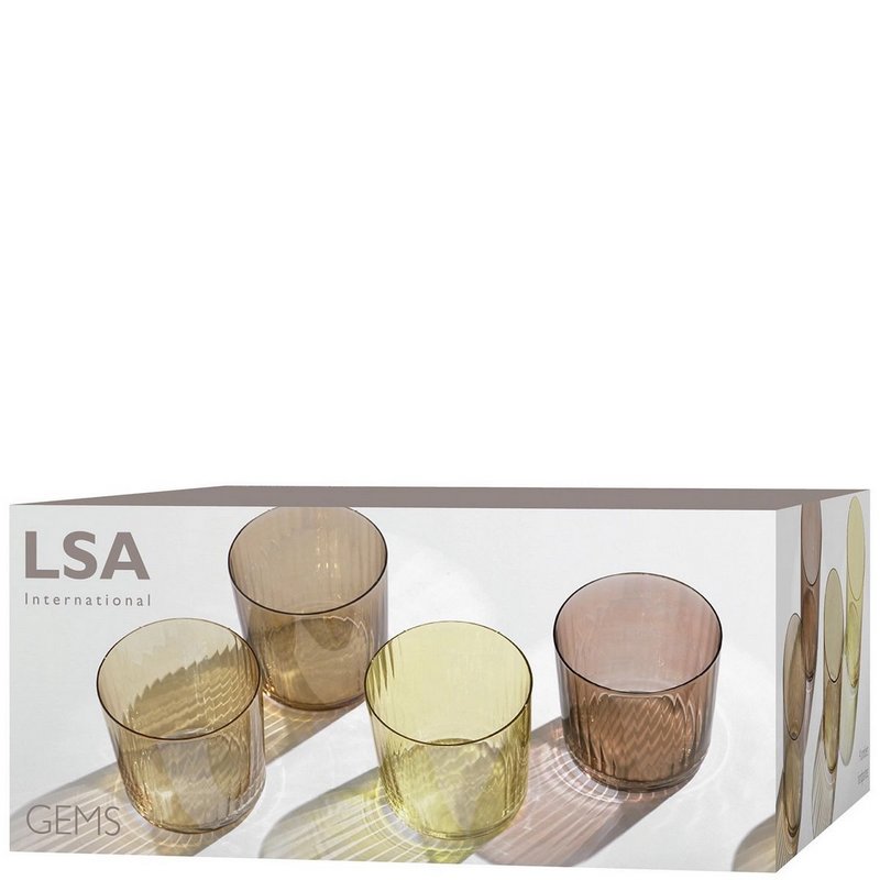 LSA 4er Set Gems Gobelet 310ml bernstein assort. 