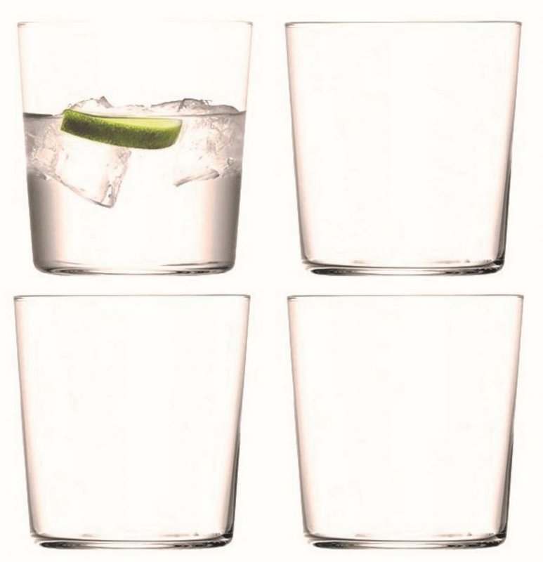 LSA 4er Set Gio Becher mittel 390ml - klar 