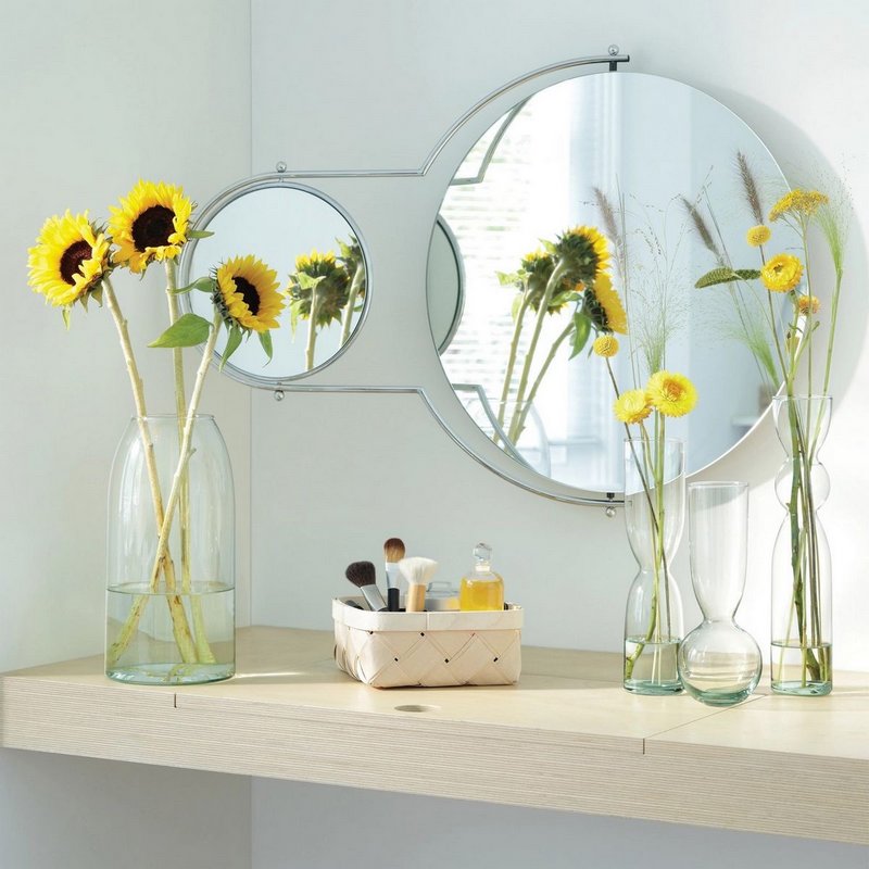 LSA Canopy Trio Vase Set H25cm H30cm H35cm recy. Optik 