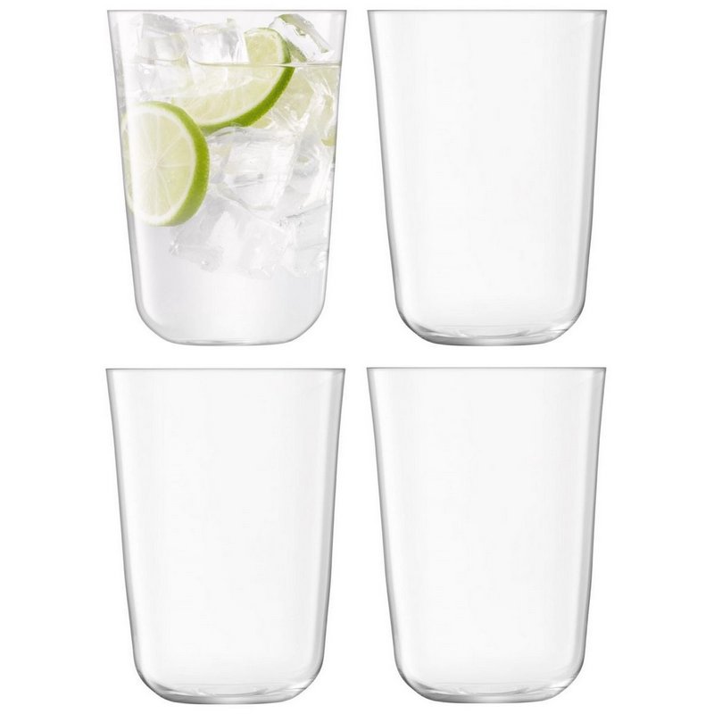 LSA 4er Set Arc Becher 550ml klar 