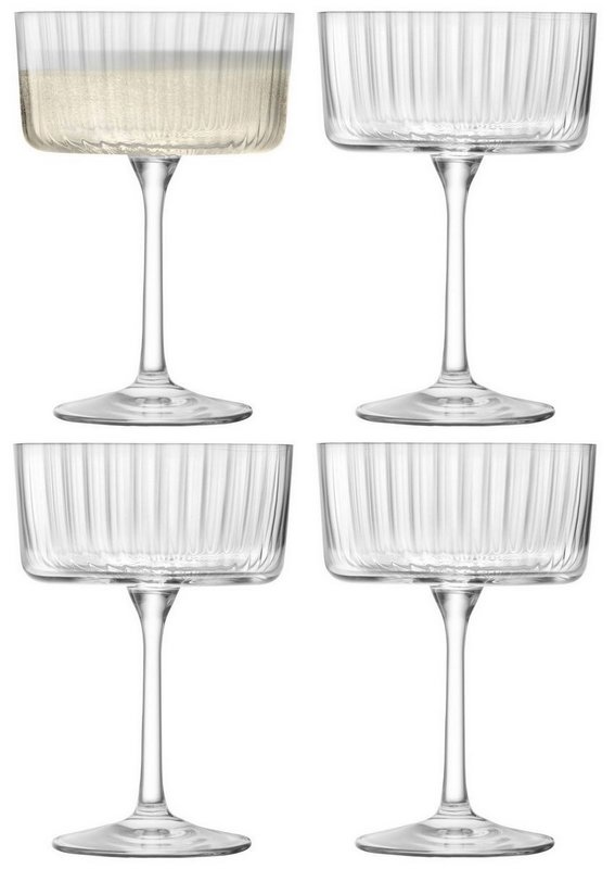 LSA 4er Set Gio Line Champagner-Cocktail Gläser 230ml Klar 
