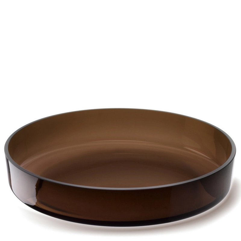 LSA Collective Schale D35cm H6cm Glas mocha 