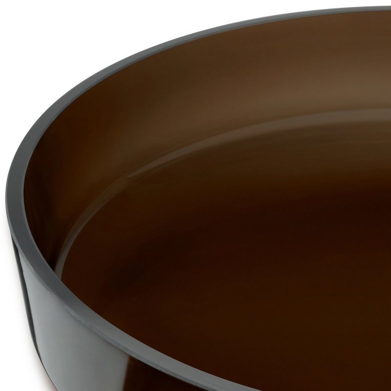 LSA Collective Schale D35cm H6cm Glas mocha 