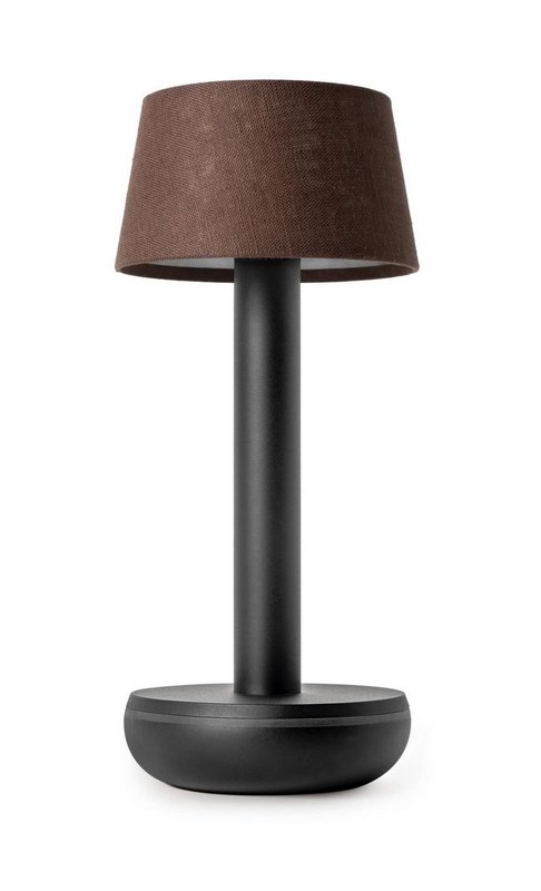 Humble Light Tischlampe Two Leinen schwarz braun 