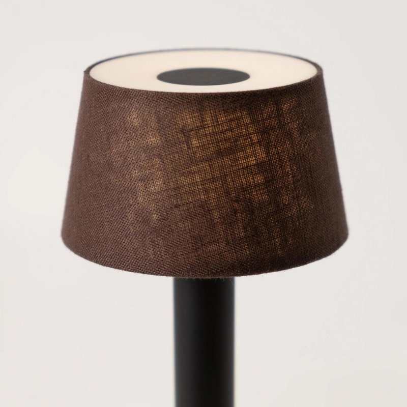 Humble Light Tischlampe Two Leinen schwarz braun 