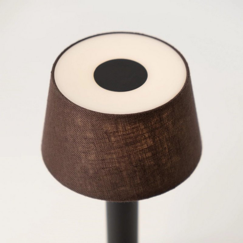 Humble Light Tischlampe Two Leinen schwarz braun 