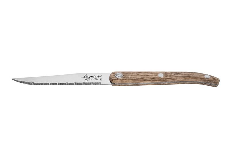 Laguiole Style de Vie Laguiole Innovation Line Steakmesser Eichenholz gezackt 