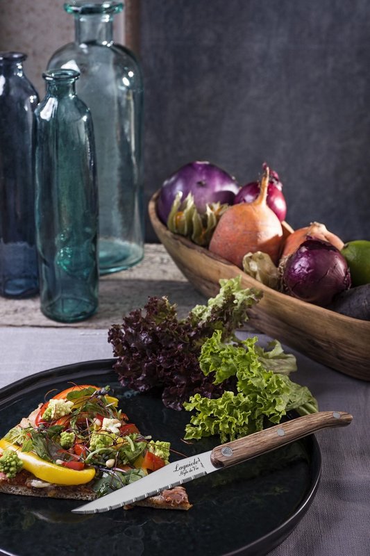 Laguiole Style de Vie Laguiole Innovation Line Steakmesser Eichenholz gezackt 