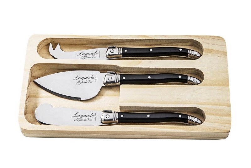 Laguiole Style de Vie Laguiole Premium Line Käsemesserset schwarz 
