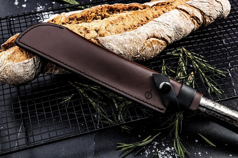 Forged Lederetui Brotmesser 