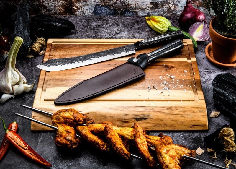 Forged Lederetui Kochmesser 