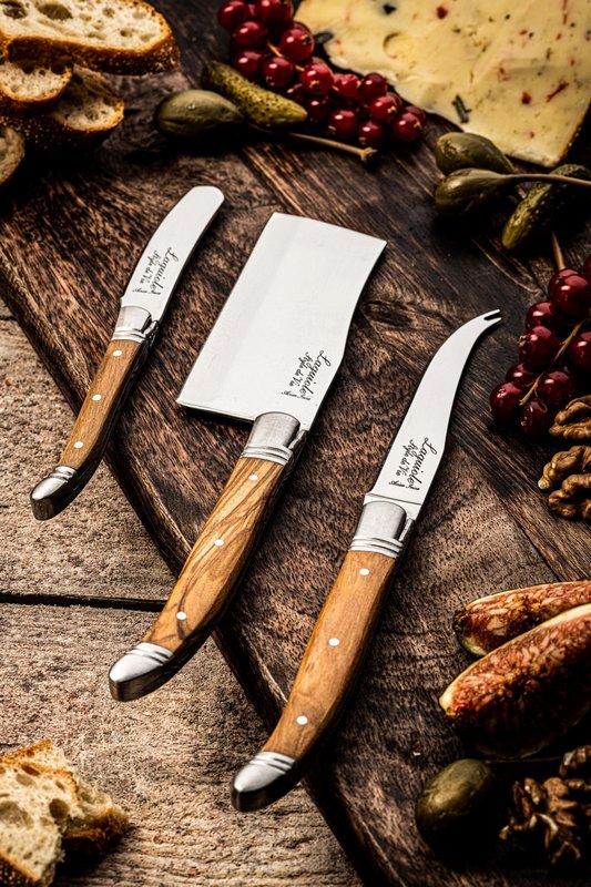 Forged Luxury Line Käsemesserset Olivenholz 