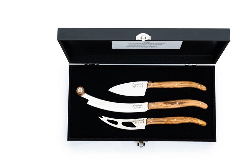 Laguiole Style de Vie Laguiole Luxury Line Käsemesserset Olivenholz 