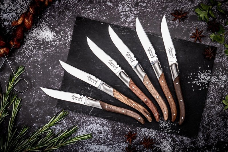 Laguiole Style de Vie Laguiole Luxury Line Steakmesser Verschiedene Holzarten 