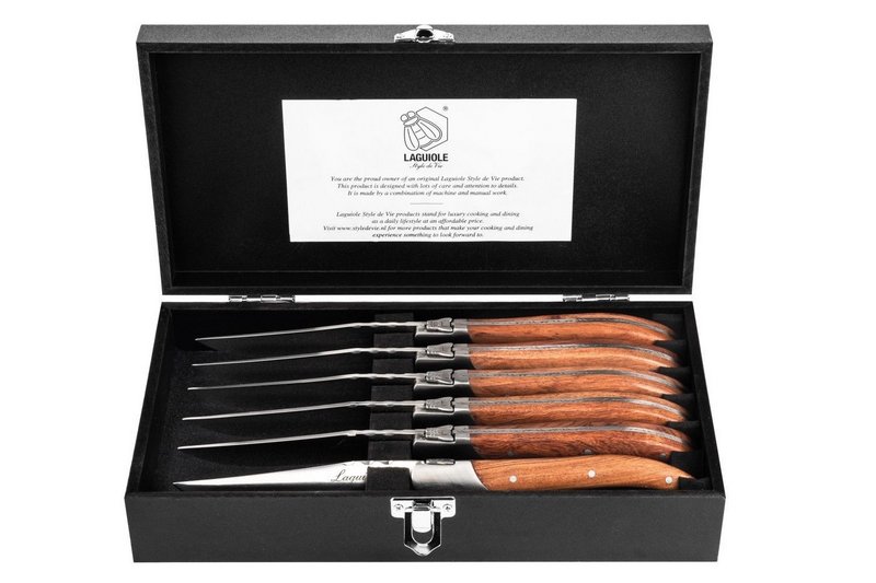 Laguiole Style de Vie Laguiole Luxury Line Steakmesser pakka rose 