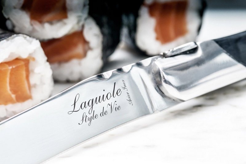 Laguiole Style de Vie Laguiole Luxury Line Steakmesser schwarzes Ebenholz 