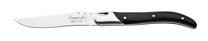 Laguiole Style de Vie Laguiole Luxury Line Steakmesser schwarzes Ebenholz 