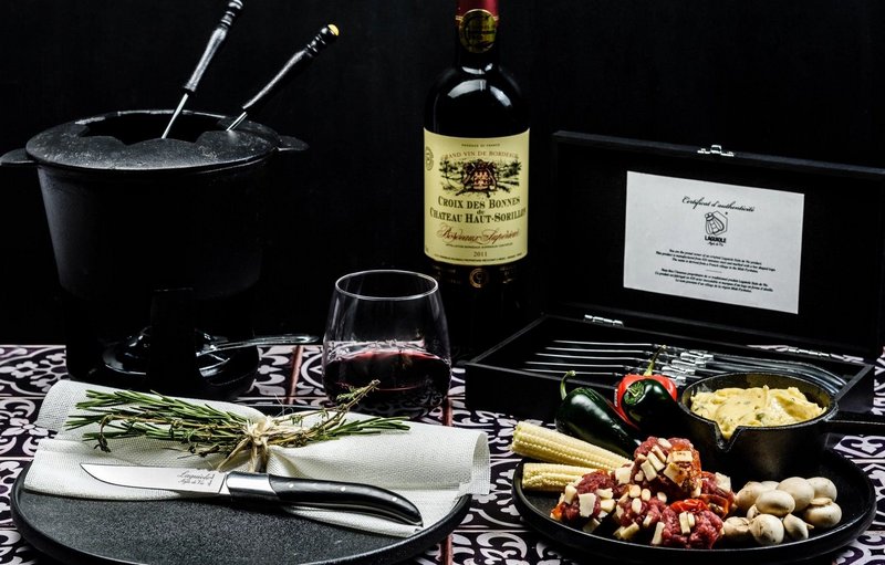 Laguiole Style de Vie Laguiole Luxury Line Steakmesser schwarzes Ebenholz 