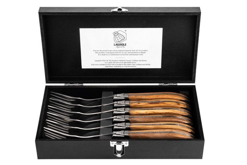 Laguiole Style de Vie Laguiole Luxury Line Gabeln Olivenholz 