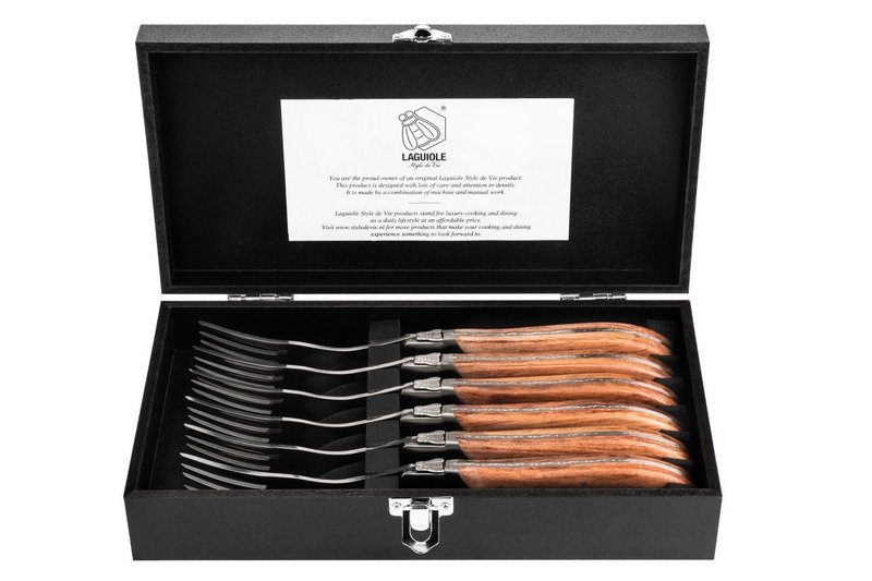 Laguiole Style de Vie Laguiole Luxury Line Gabeln pakka rose 