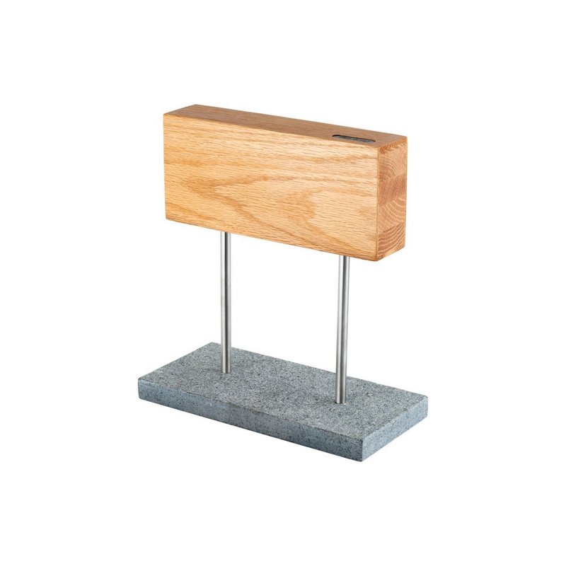Style de Vie Magnetischer Messerblock Eiche auf Natursteinfuss 
