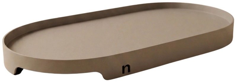 Nordesign Tablett Metall Oval greige 