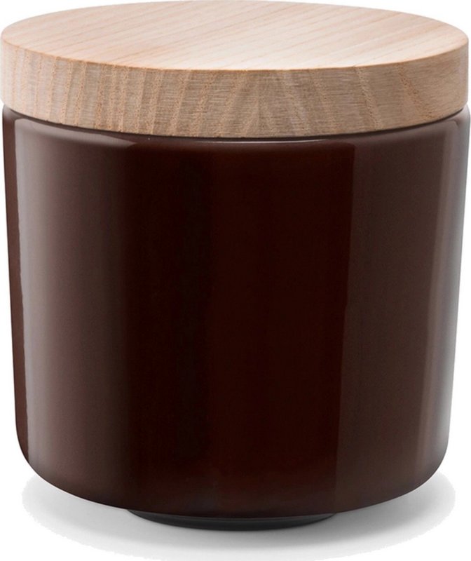 LSA Collective Dose H8.5cm mit Deckel Esche mocha 