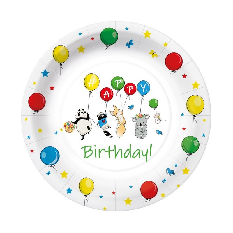 PAW Pappteller Ballon Happy Birthday 