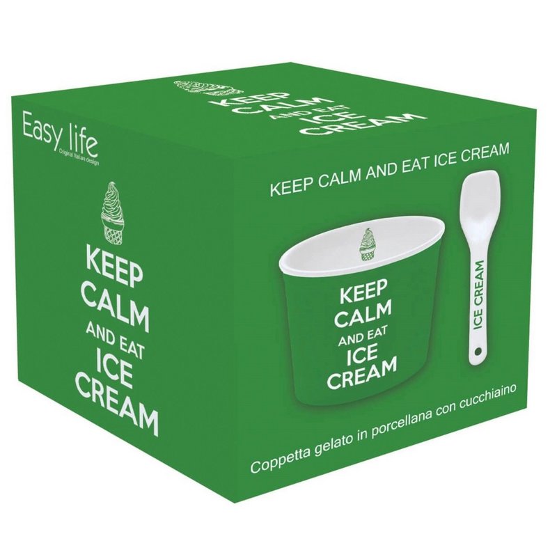 EasyLife Eisbecher Keep Calm grün 