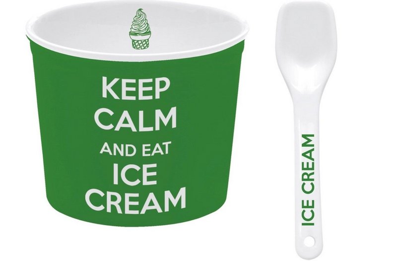 EasyLife Eisbecher Keep Calm grün 