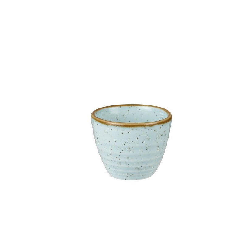 Churchill Stonecast Duck Egg Blue Becher geriffelt 5.7cl 