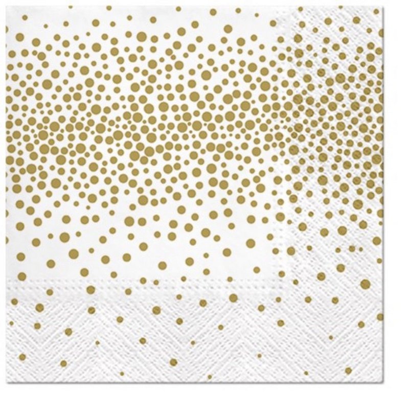 PAW Servietten Konfetti gold 