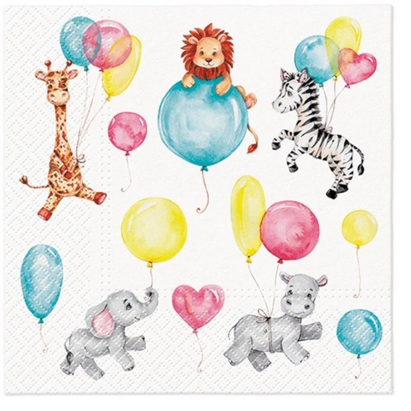 PAW Servietten Kids Fun Tiere 