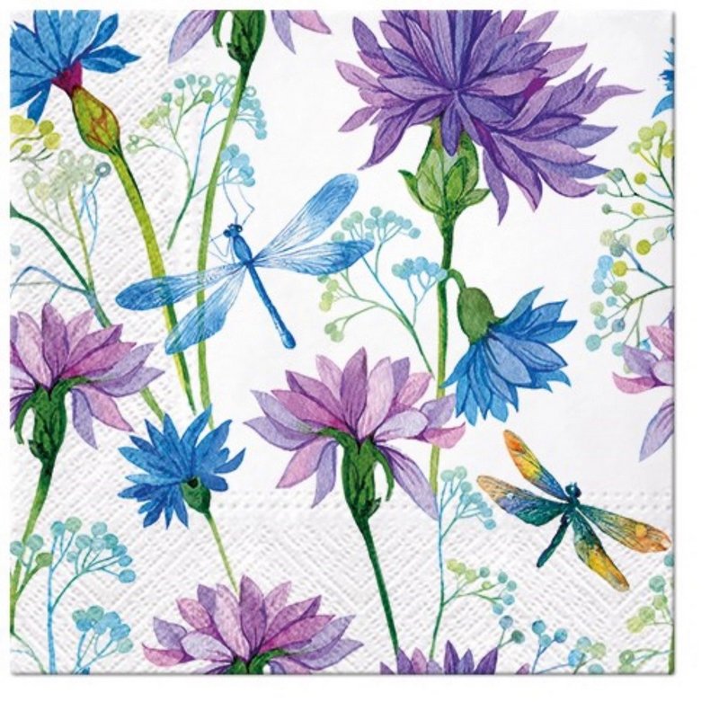 PAW Servietten Blume mit Libelle 