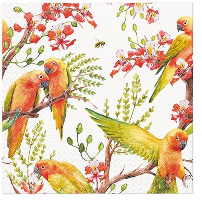 PAW Servietten Exotic birds 