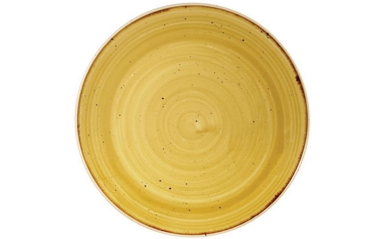 Churchill Stonecast Mustard Yellow Coupe Teller flach 26cm 