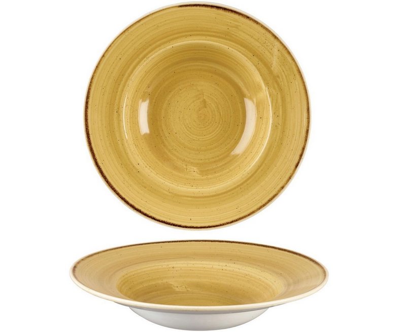 Churchill Stonecast Mustard Yellow Teller tief Fahne 24cm 