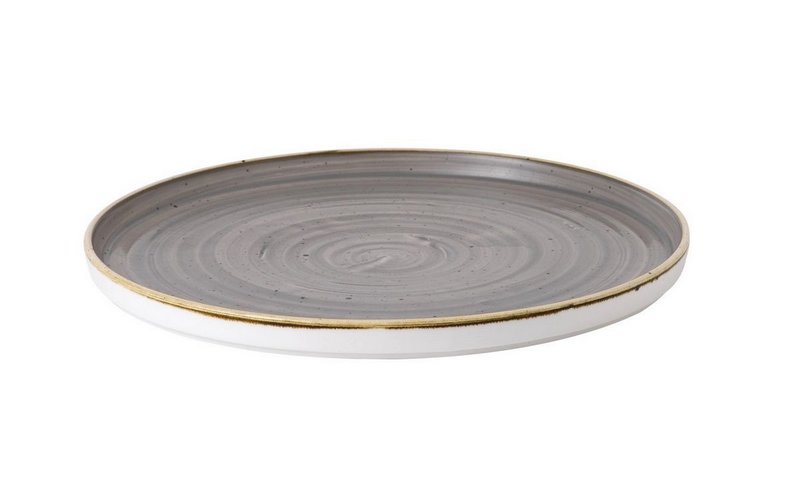 Churchill Stonecast Peppercorn Grey Walled Teller flach 27.5cm 