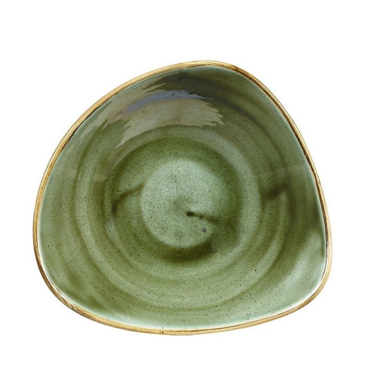 Churchill Stonecast Samphire Green Triangel Teller tief 23.5cm 60cl 