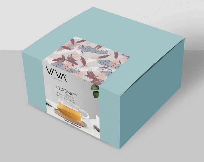 Viva Classic Office Tasse mit Untersetzer Bambus 