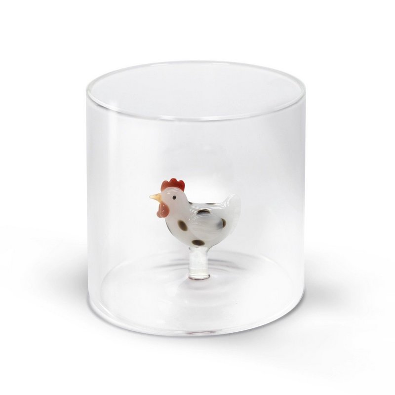 EasyLife Trinkglas Weisses Huhn 